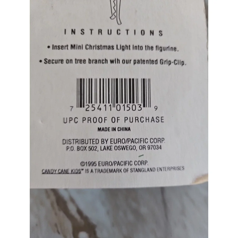 Candy Cane Kids Christmas Mini Light Covers 1995 Euro/Pacific Santa Set of 3 Vtg